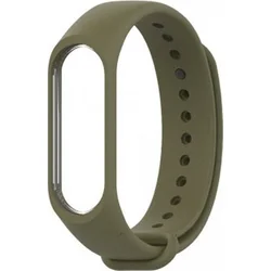 Tactical Silikonový Pásek pro Xiaomi Mi Band 3/4 Khaki