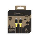 Taktické lano MagRope USB-C/USB-C 1 m čierne/žlté