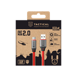 Taktický kábel Fat Man 2.0 USB-A/USB-C 1 m červený