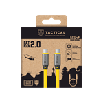 Taktický kábel Fat Man 2.0 USB-C/USB-C 1 m žltý