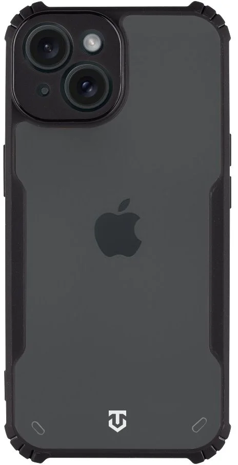 Taktický kryt Quantum Stealth pre Apple iPhone 15 Priehľadný/čierny