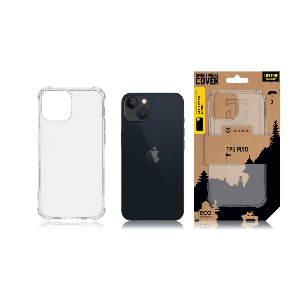 Taktický kryt TPU Plyo pre Apple iPhone 13 Mini Transparent