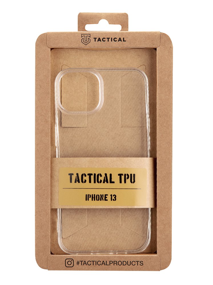 Taktický TPU kryt pre Apple iPhone 13 Transparent