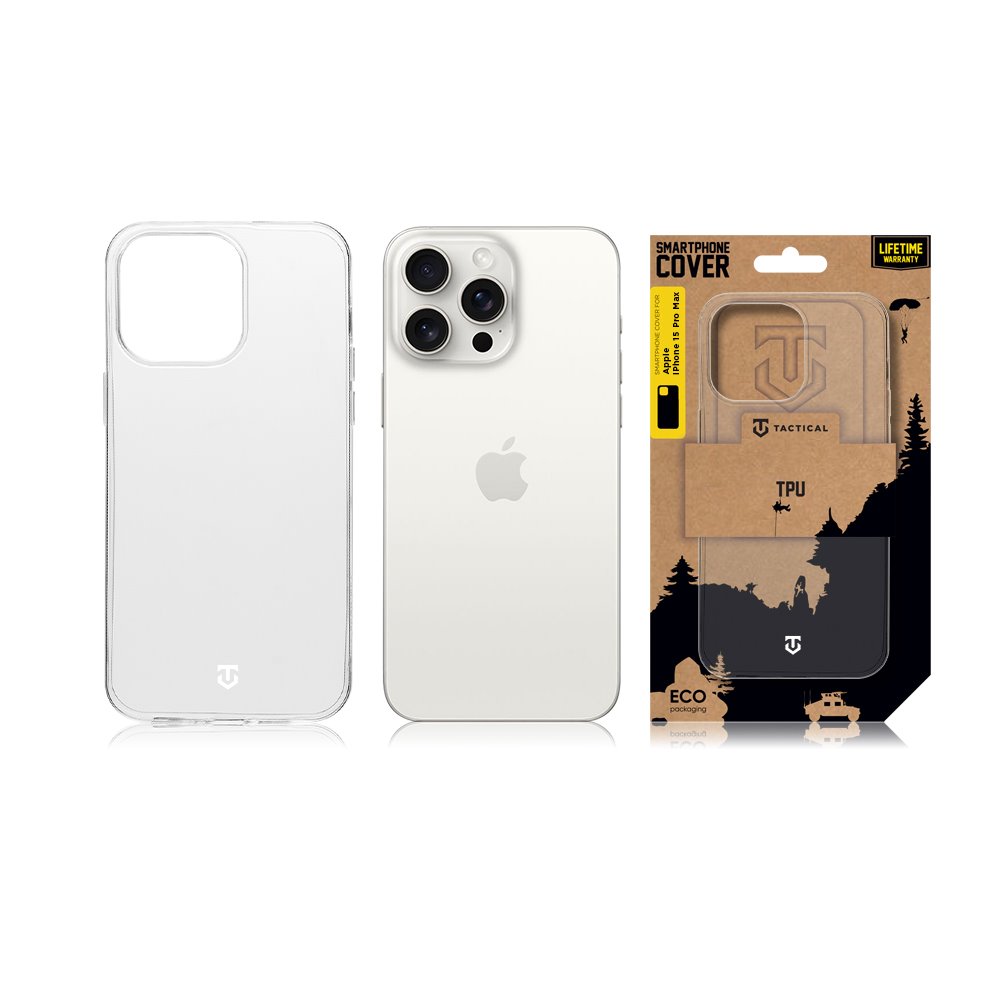 Taktický TPU kryt pre Apple iPhone 15 Pro Max Transparent
