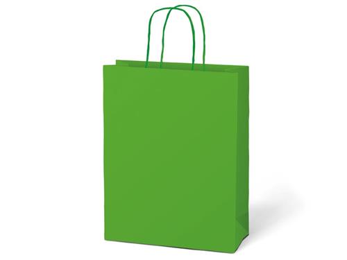 Taška dárková T 5 kraft 260x320x100 zelená, 6ks
