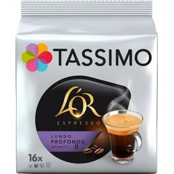TASSIMO Kapsle pro espressa Lungo Profondo, 16 ks