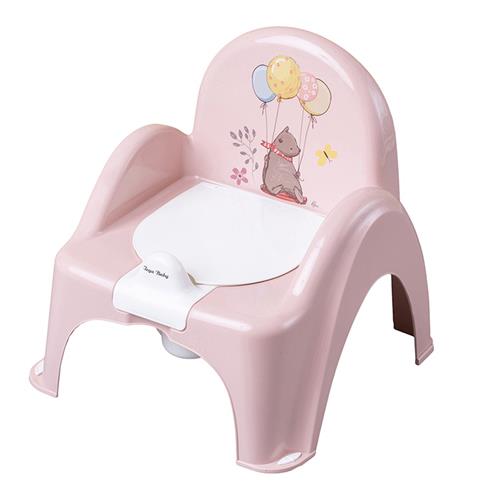 Tega Baby Hrající dětský nočník s poklopem Medvídek růžový