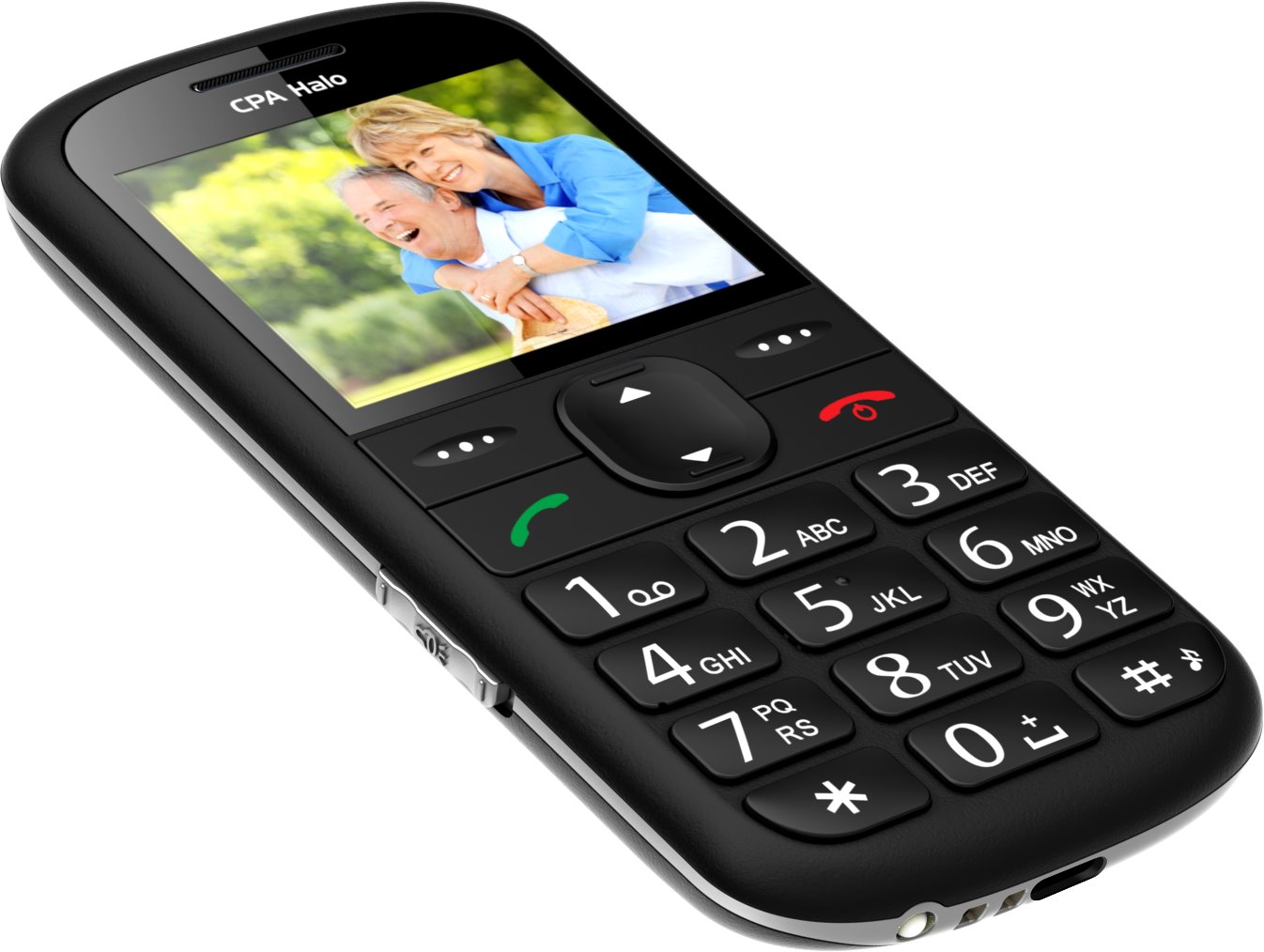 Telefon CPA Halo 21 Senior černý s nabíjecím stojánkem