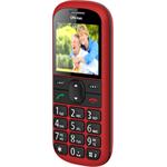 Telefon CPA Halo 21 Senior červený s nabíjecím stojánkem