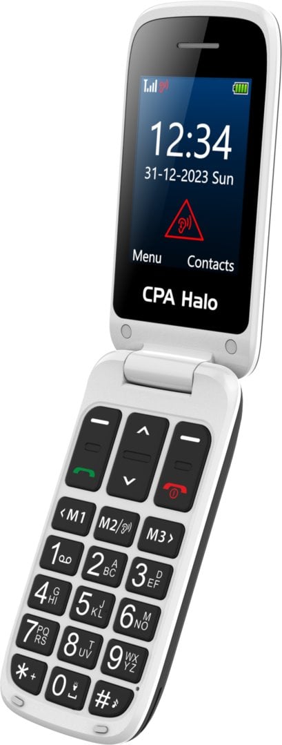 Telefon CPA Halo 25 Senior černý s nabíjecím stojánkem