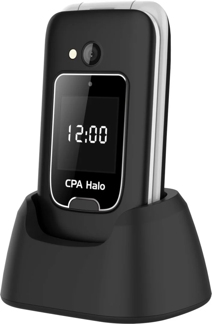 Telefon CPA Halo 25 Senior černý s nabíjecím stojánkem