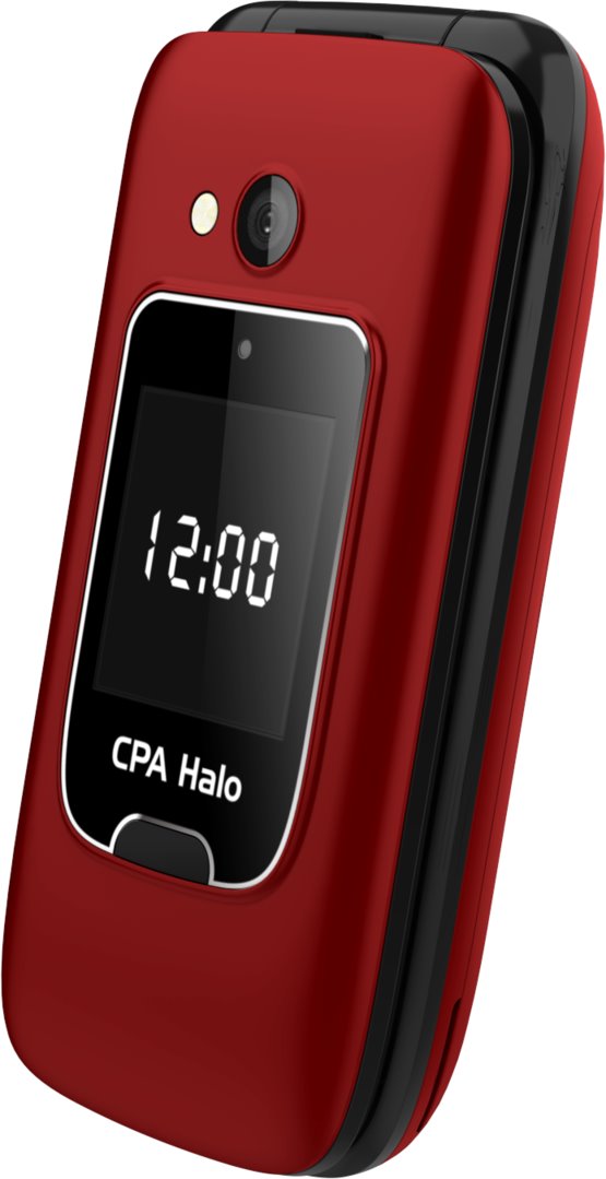 Telefon CPA Halo 25 Senior červený s nabíjecím stojánkem