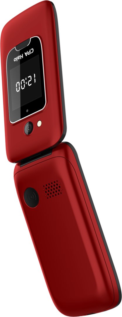 Telefon CPA Halo 25 Senior červený s nabíjecím stojánkem
