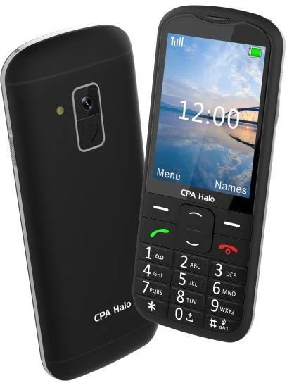 Telefon CPA Halo 28 Senior černý s nabíjecím stojánkem