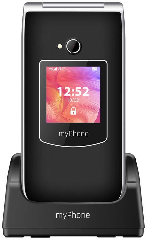 Telefon myPhone Rumba 2 černý s nabíjecím stojánkem