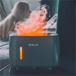 Tellur plameňový aróma difuzér, 240 ml, LED, tmavosivý