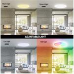 Tellur WiFi Smart LED kulaté stropní světlo, 24W, 3000-6500K + RGB, bílé