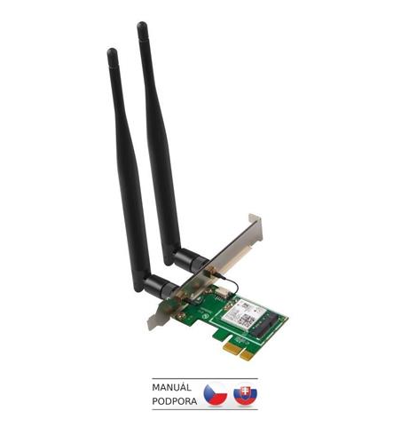 Tenda E12 Wireless AC1200 PCI Express Adapter 1167 Mbps, 2x 5 dBi, Windows 10, PCIe, automatická inštalácia