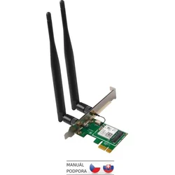 Tenda E12 Wireless AC1200 PCI Express Adapter 1167 Mbps, 2x 5 dBi, Windows 10, PCIe, automatická inštalácia