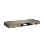 Tenda TEF1026F - 24x RJ45 + 2x Uplink Gigabit Combo SFP/RJ45, Fanless-bez ventilátorů,Rackmount,VLAN