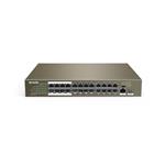 Tenda TEF1126P-24-250W PoE AF/AT switch - 24x PoE 100 Mbps 2x Uplink 1Gbps RJ45/SFP, PoE 225W