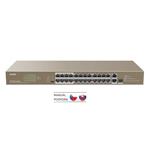 Tenda TEF1126P-24-410W PoE AF / AT switch - 24x PoE 100 Mb/s + 2x Uplink 1Gb/s RJ45/SFP,PoE+ 370W
