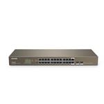 Tenda TEG1024F 24x Gigabit s SFP, 22x RJ45 2x SFP/RJ45, Fanless - bez ventilátorov, Rack , 6kV