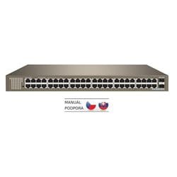 Tenda TEG1050F 48x Gigabit s SFP, 48x RJ45 + 2x SFP, Fanless - bez ventilátorů, Rackmount, VLAN, 6kV