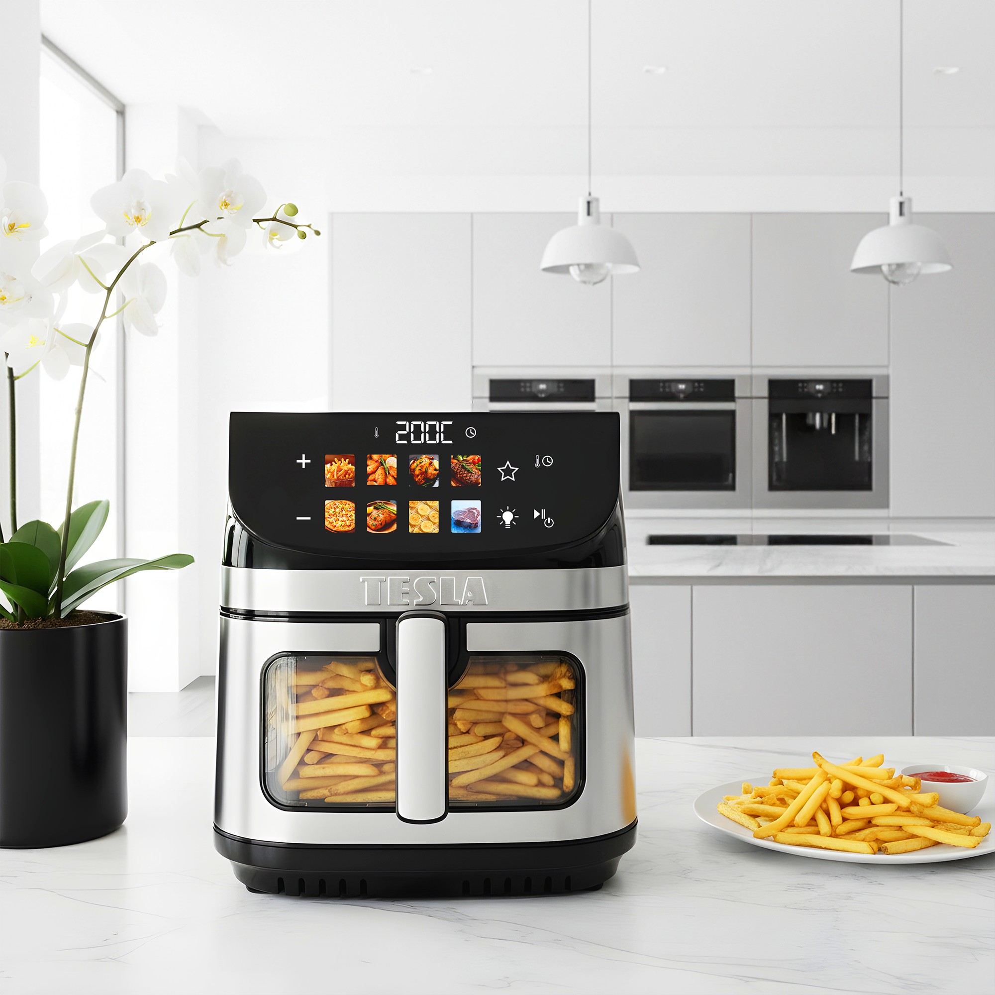 Teplovzdušná fritéza TESLA AirCook DualHeat QD73 XXL