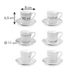 Tescoma Šálka na espresso s podšálkou myCOFFEE, 6 ks, Romance