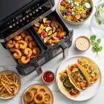 TESLA AirCook DualZone Q787 XXL Deluxe – multifunkčný digitálny fritéz s dvojitou zónou