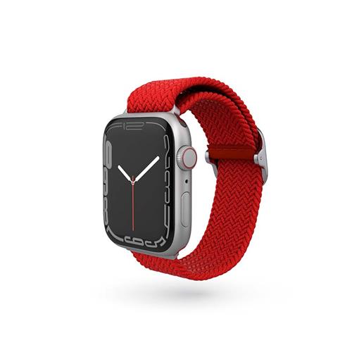 Textilný pletený remienok Epico pre Apple Watch 42/44/45 mm - červený