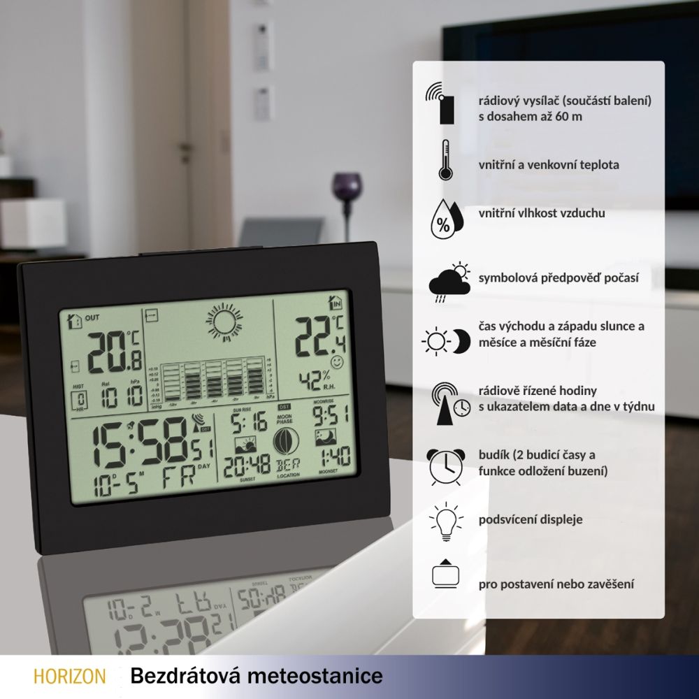 TFA 35.1155.01 HORIZON - Domáca meteorologická stanica s predpoveďou počasia