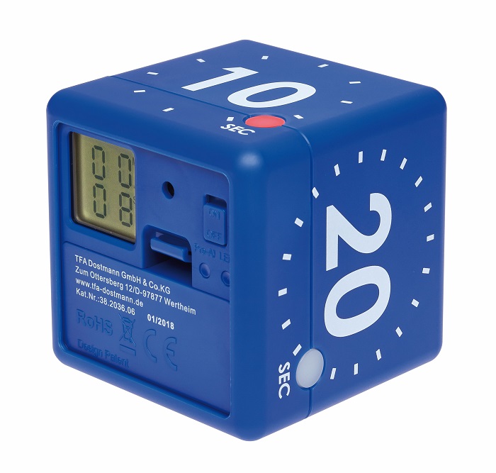 TFA 38.2036.06 - Digitálny časovač CUBE - modrý