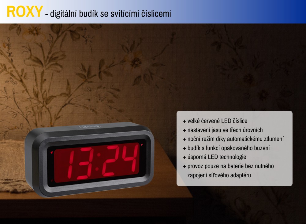 TFA digitálny budík 60.2024.10 ROXY TFA60.2024.10