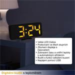 TFA Digitálny budík s teplomerom a veľkými LED číslicami TFA60.2027.01