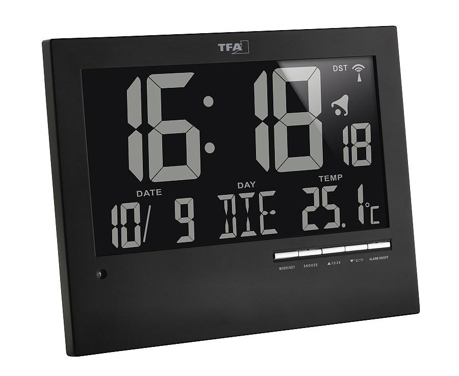 TFA rádiom riadené nástenné hodiny so slovenčinou a automatickým podsvietením - 60.4508 TFA60.4508