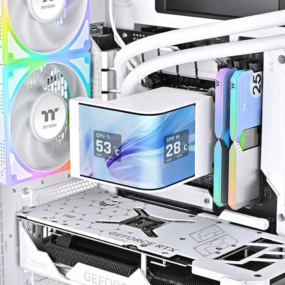 THERMALTAKE MAGCurve 360 Ultra Snow Edition, bílá