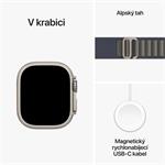Titánové puzdro Apple Watch Ultra 2 49 mm s modrým ťahom Alpine - Veľké
