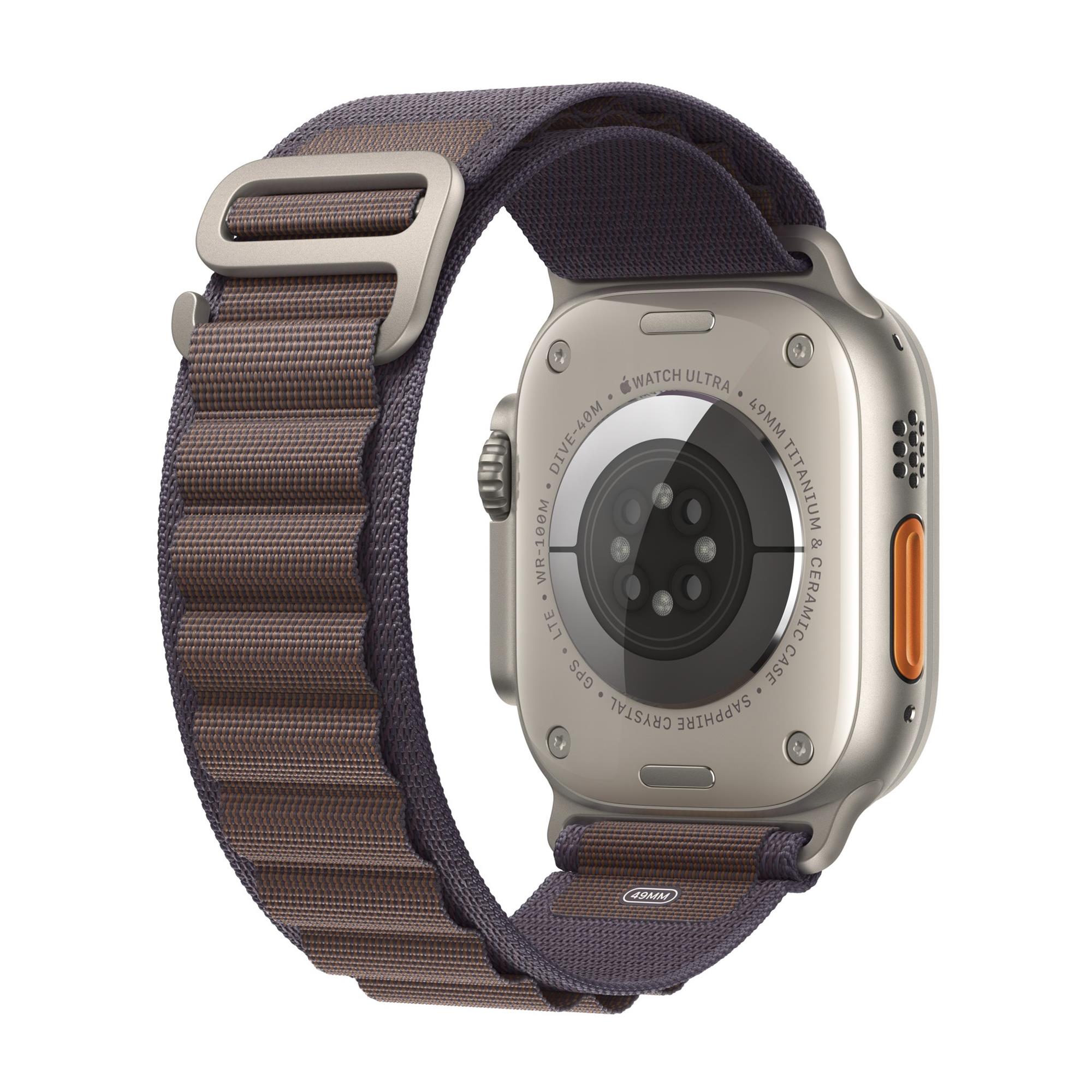 Titánové puzdro Apple Watch Ultra 2 49 mm s napínačom Indigo Alpine - Malé