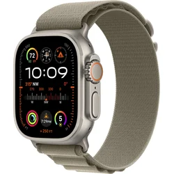 Titánové puzdro Apple Watch Ultra 2 49 mm s olivovou farbou Alpine Tension - Veľké