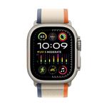 Titánové puzdro Apple Watch Ultra 2 49 mm s oranžovým a béžovým ťahom - S/M