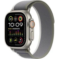 Titánové puzdro Apple Watch Ultra 2 49 mm so zeleno-šedým ťahom - M/L