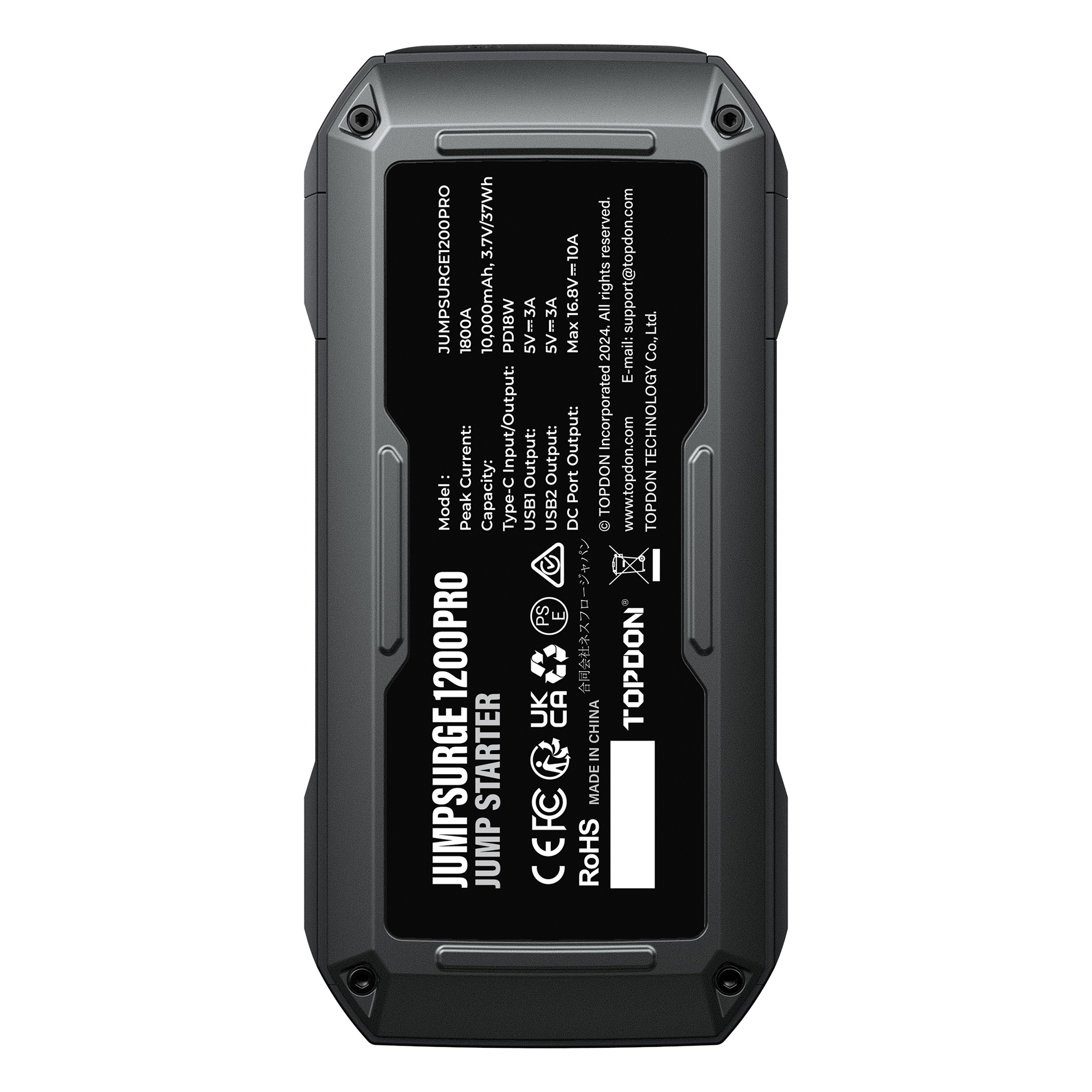 TOPDON Auto Jump Starter JumpSurge 1200 PRO, 10000 mAh