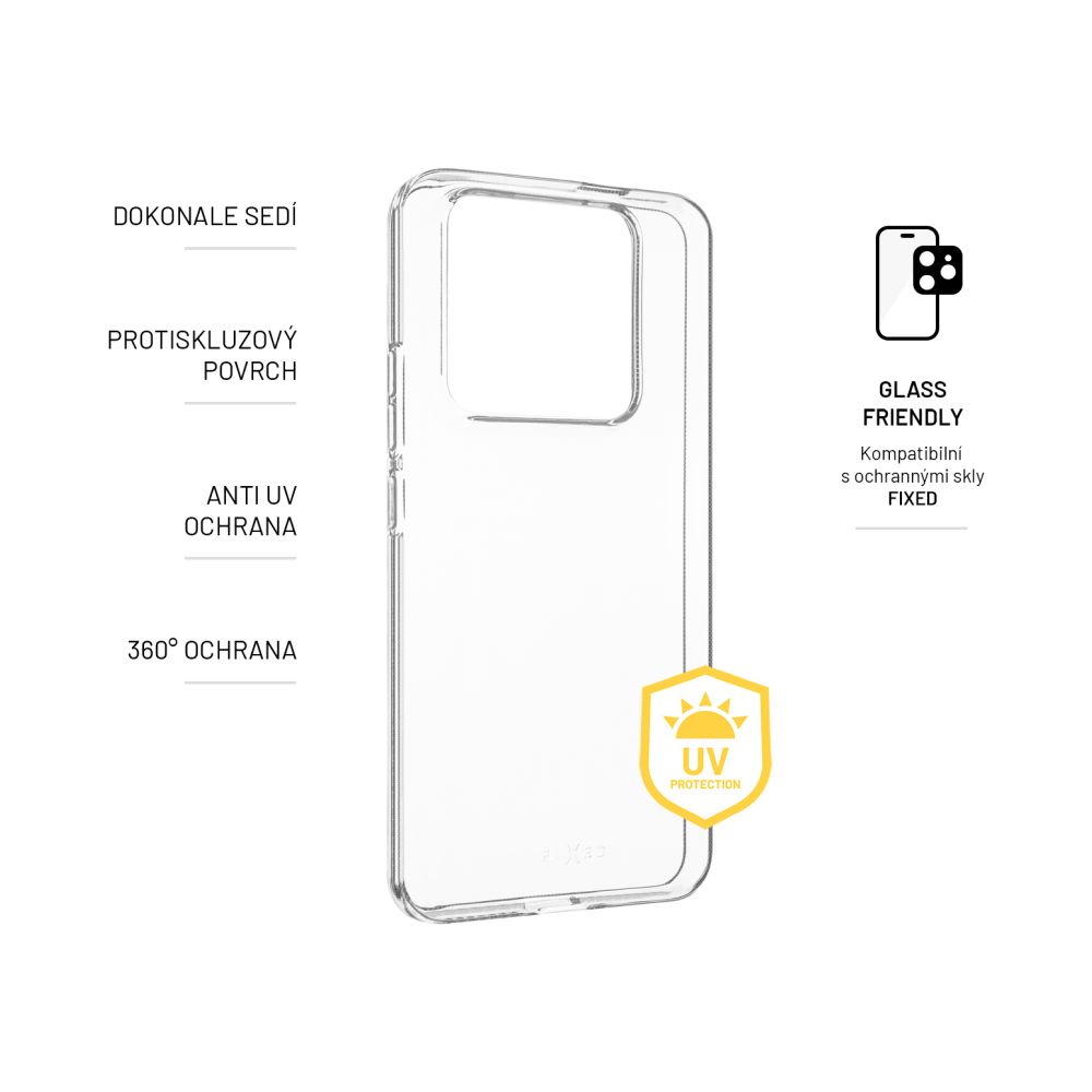 TPU gelové pouzdro FIXED Slim AntiUV pro Xiaomi 14 Pro, čiré