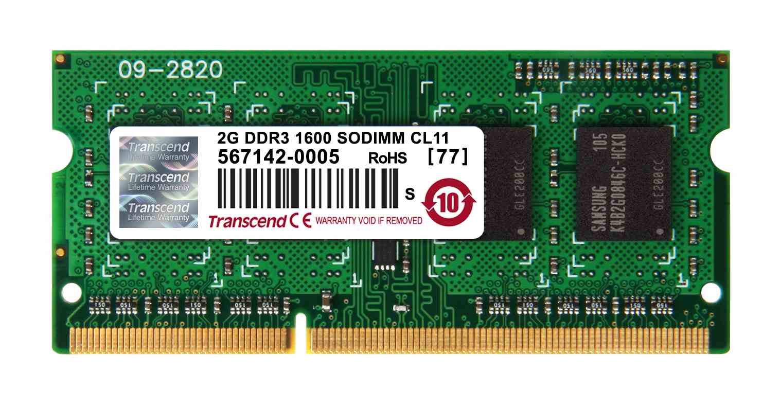 Transcend, 2GB DDR3 1600 SO-DIMM