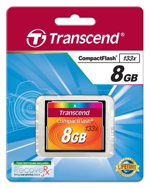Transcend CompactFlash 133 8GB TS8GCF133