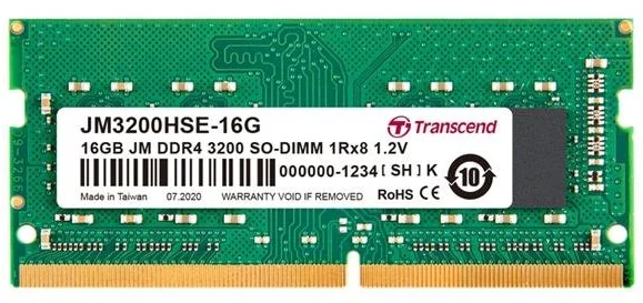 Transcend JetRam, 16 GB DDR4 3200 SO-DIMM