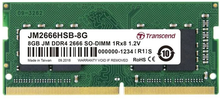 Transcend JetRam, 8GB DDR4 2666 SO-DIMM