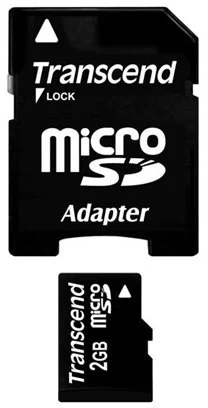 Transcend microSD 2GB + adaptér (TS2GUSD)